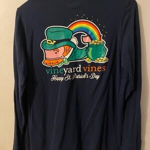 Vineyard Vines St Patrick’s Day Navy Blue Cotton Shirt